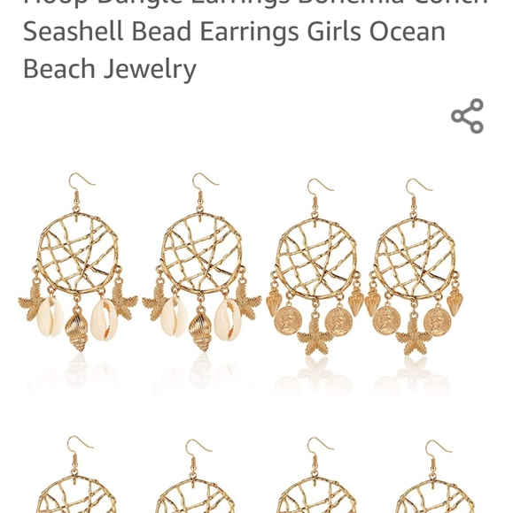 4 Pairs Gold Plated Hoop Earrings for Women - Picture 4 of 4